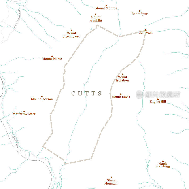 NH Coos Cutts矢量路线图